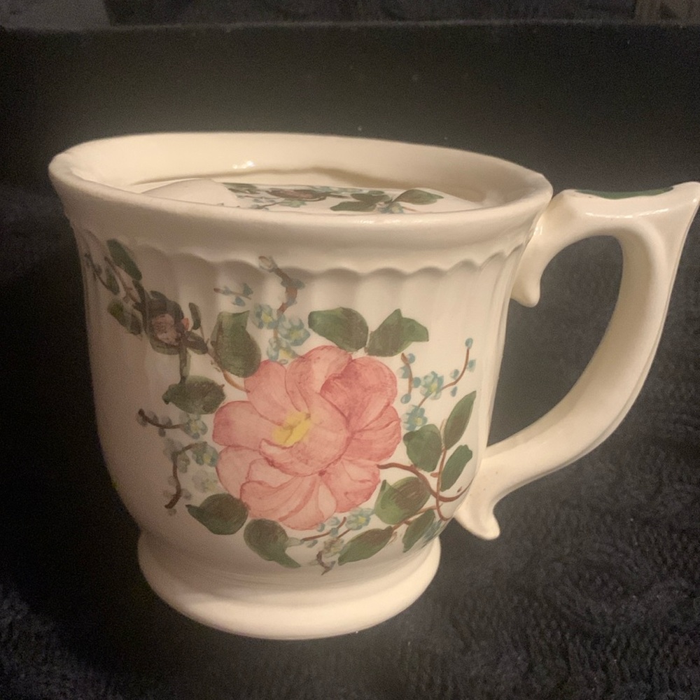 Cash Family Pottery mustache mug hand painted